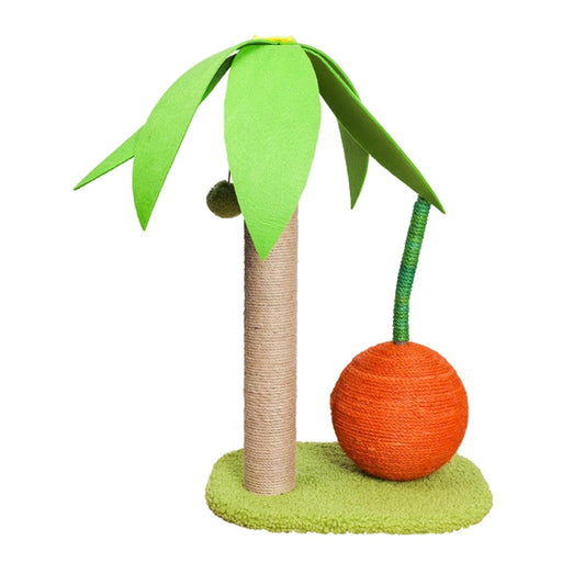 Katzen Palmen Sisal Kratzbaum mit Orange