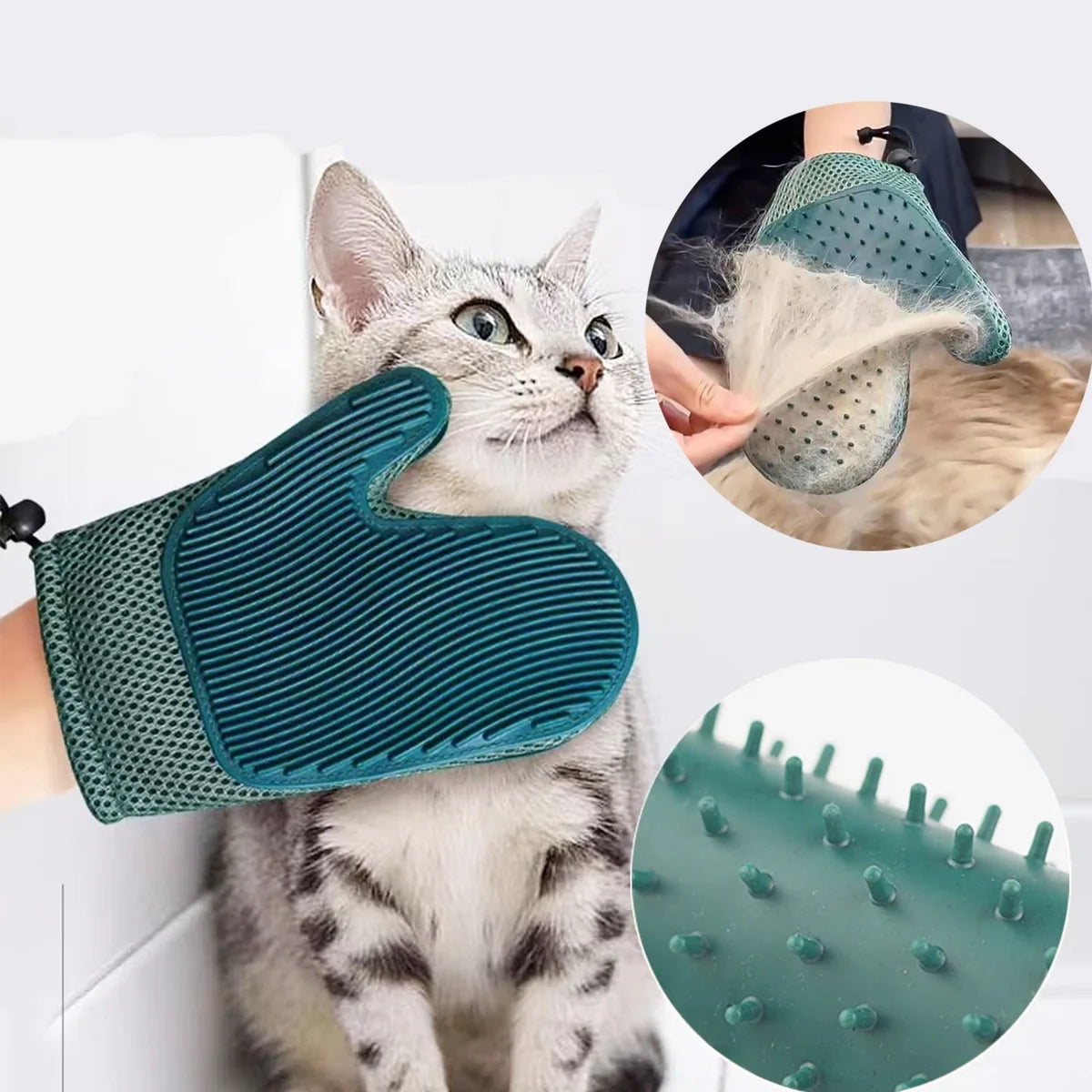 2in1 Katzen Handschuh zur Fellpflege