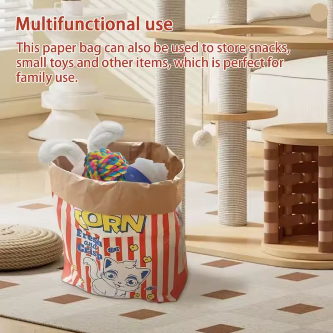 Katzen Schlaf & Spiel Karton Popcorn Tüte