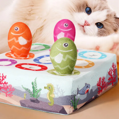 Interaktives Katzenspielzeug – Bunte Fischspielzeuge Im Set Zum Kauen und Spielen
