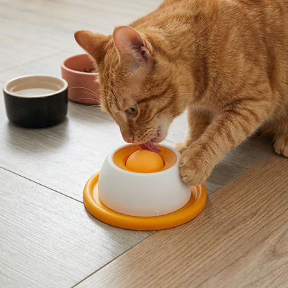 Interaktiver Leckspielzeug-Snackteller – Slow Feeder für Katzen