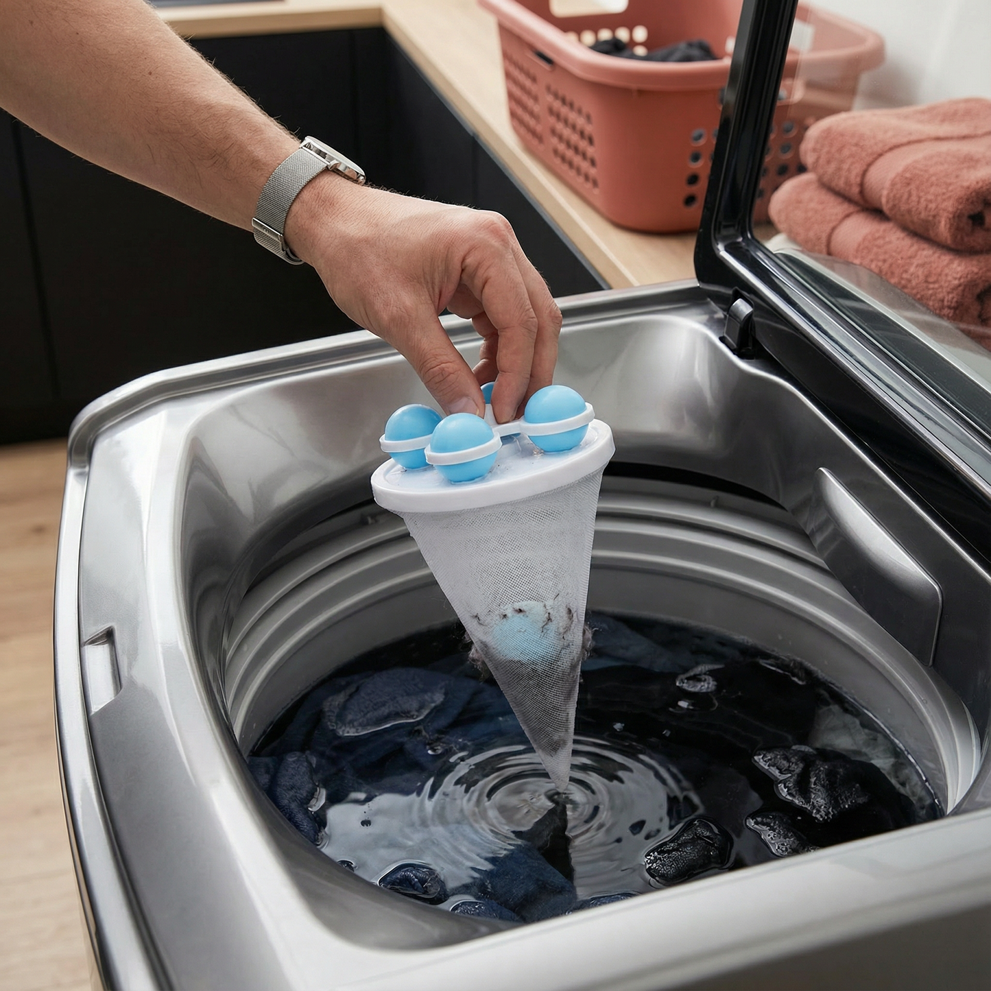 Wäsche Tierhaar Filter für die Waschmaschine – Wiederverwendbarer Fangbeutel