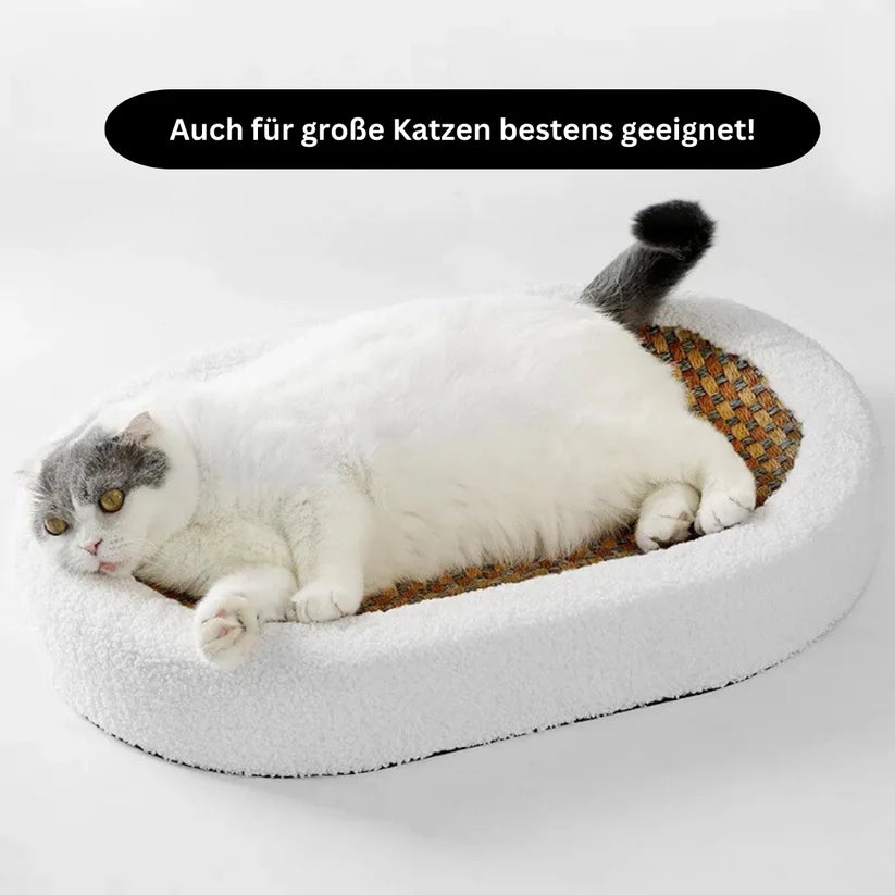 Premium Katzenbett mit Kratzplatte