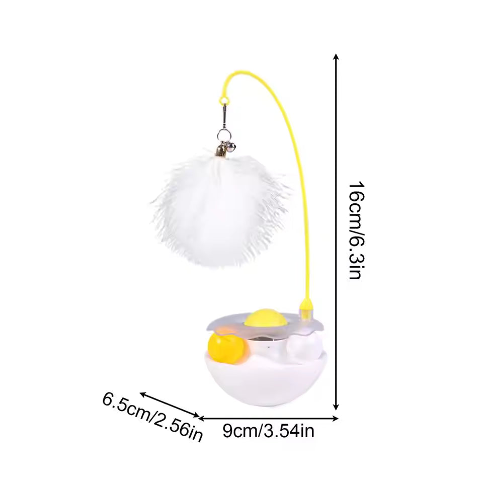 Wackelndes Feder und Minze Ball Spielstation für Katzen