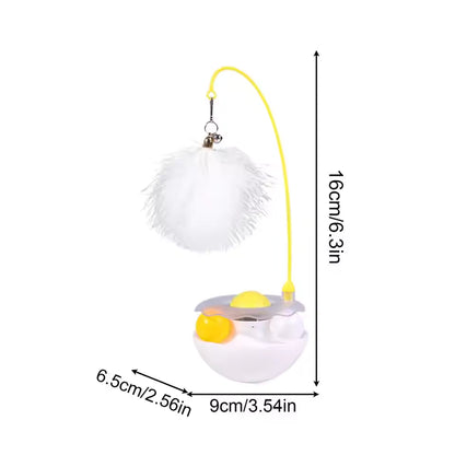 Wackelndes Feder und Minze Ball Spielstation für Katzen