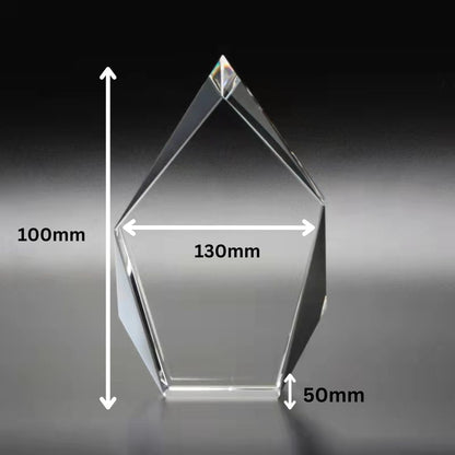 Personalisierte 2D/3D Edelsteinform Kristall Erinnerung mit Laser Gravur