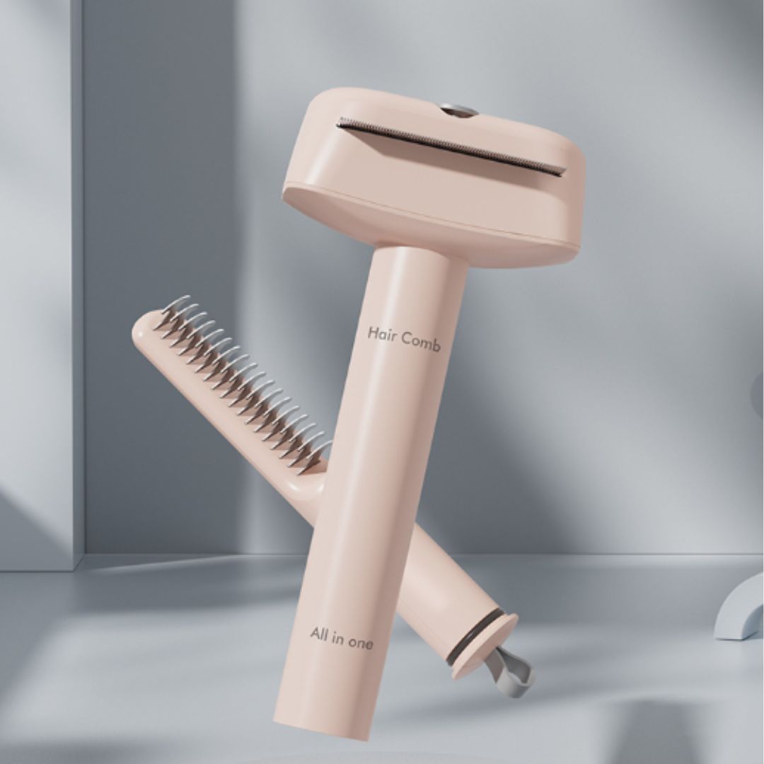 2-in-1 Haustierbürste Mit Felltrimmer Für Effektive Fellpflege