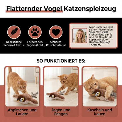 Flatternder Vogel Katzenspielzeug