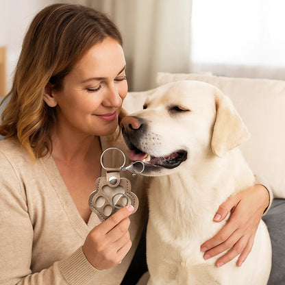 Gedenk-Schlüsselanhänger aus Leder zur Aufbewahrung von Tierhaaren