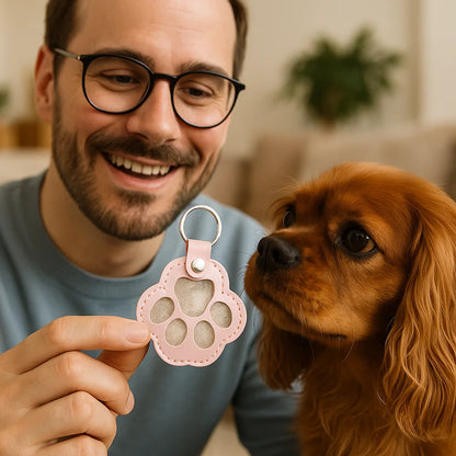 Gedenk-Schlüsselanhänger aus Leder zur Aufbewahrung von Tierhaaren