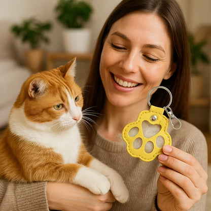Gedenk-Schlüsselanhänger aus Leder zur Aufbewahrung von Tierhaaren