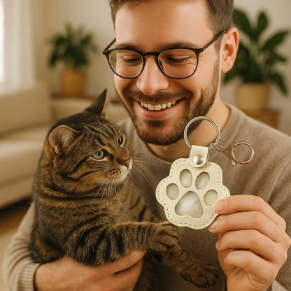 Gedenk-Schlüsselanhänger aus Leder zur Aufbewahrung von Tierhaaren