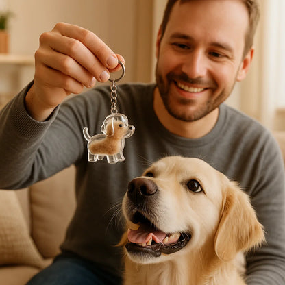 Gedenk Fell Anhänger in Hundeform