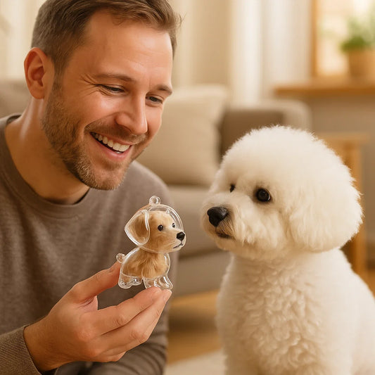 Gedenk Fell Anhänger in Hundeform