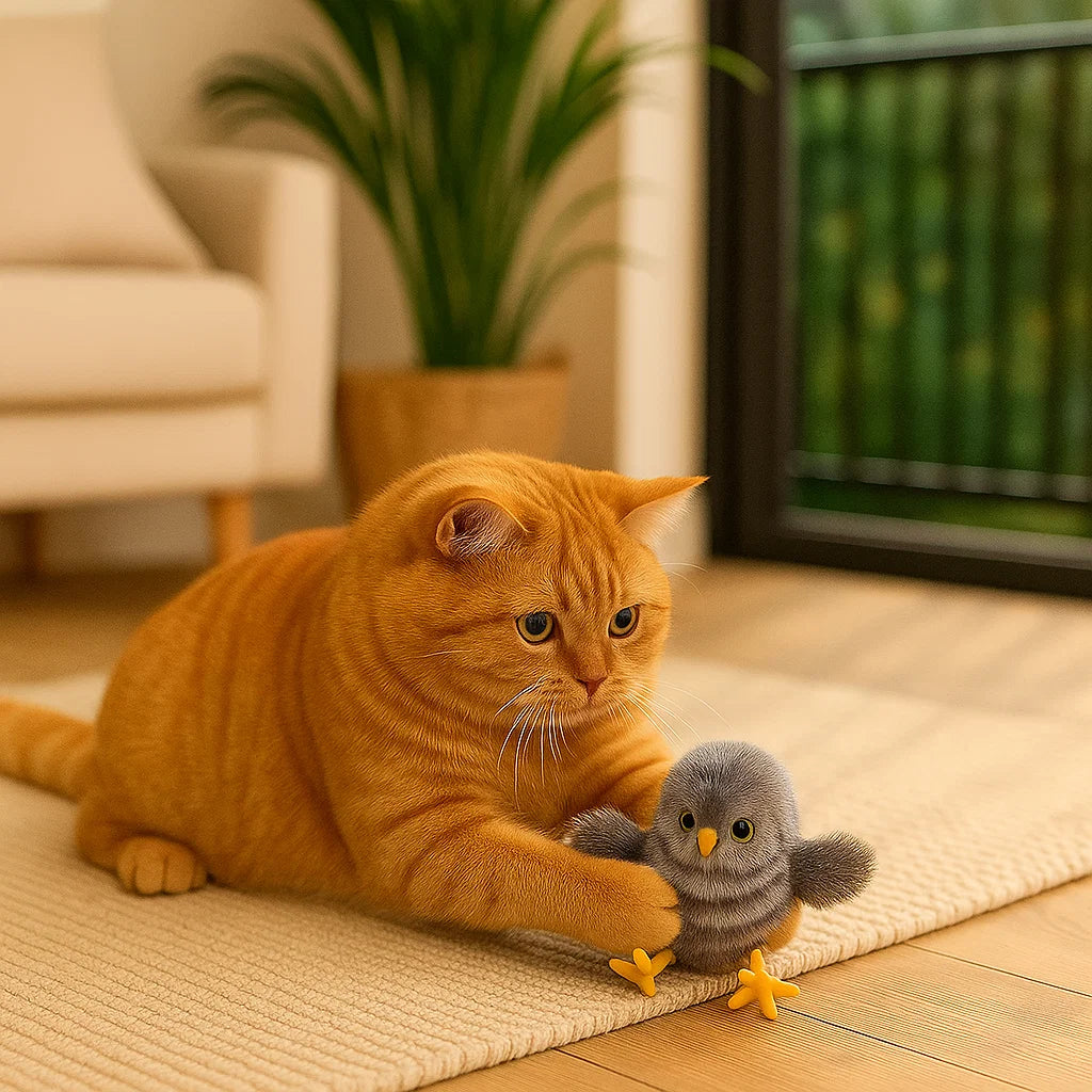 Flatterndes und Zwitscherndes Vogel Katzenspielzeug