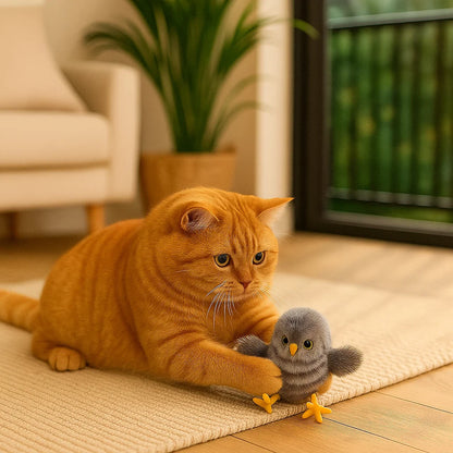 Flatterndes und Zwitscherndes Vogel Katzenspielzeug