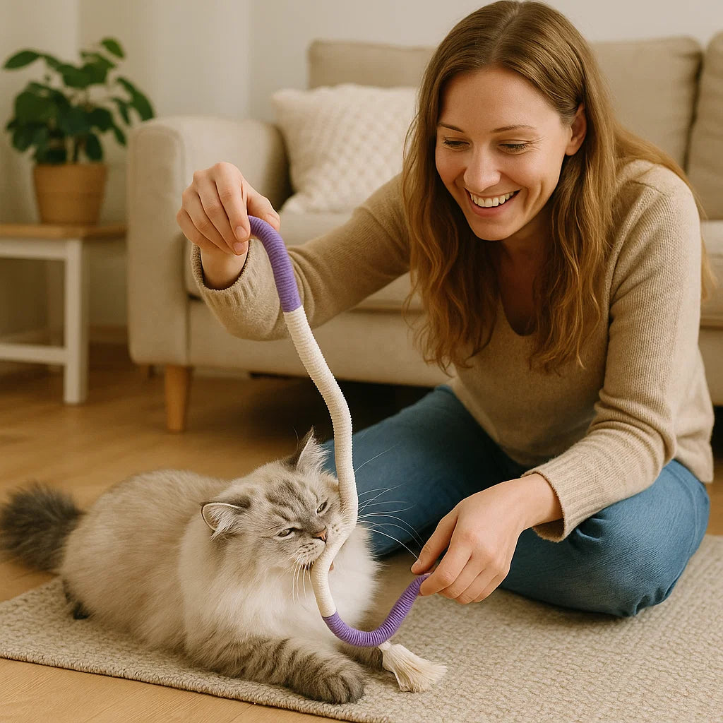 Natürliches Katzen-Kauseil – Robust, Zahnpflegend & Stressabbauend