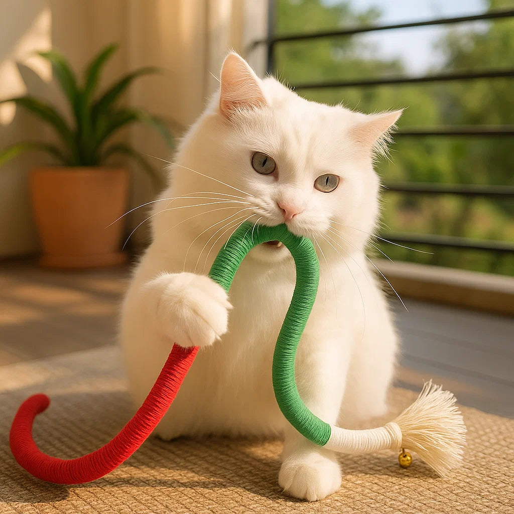 Natürliches Katzen-Kauseil – Robust, Zahnpflegend & Stressabbauend