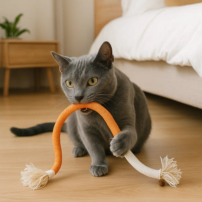 Natürliches Katzen-Kauseil – Robust, Zahnpflegend & Stressabbauend