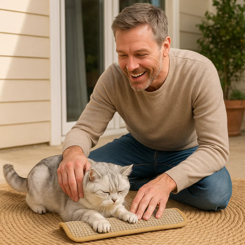 Natürliches Katzenminze Spiel Kratzpad aus Hanfseil für Krallen- und Zahnpflege