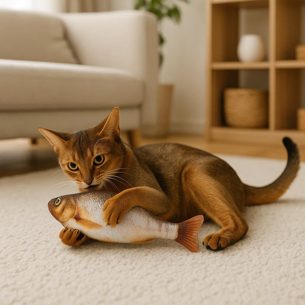 Interaktives Wackelndes Fisch Katzen Spielzeug