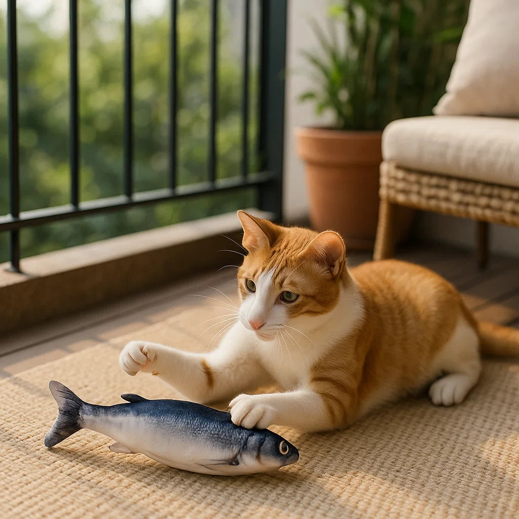 Interaktives Wackelndes Fisch Katzen Spielzeug