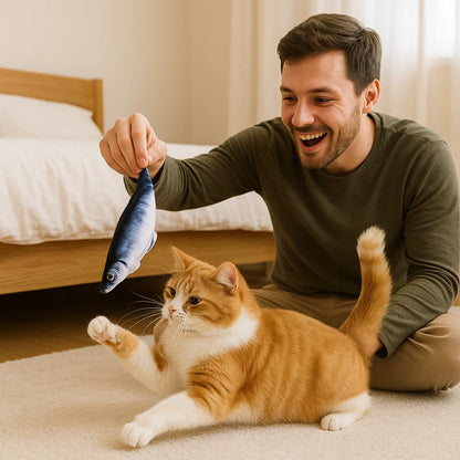 Interaktives Wackelndes Fisch Katzen Spielzeug