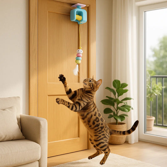 Interaktives Tür Yo-Yo Katzenspiel mit Selbstspiel-Funktion