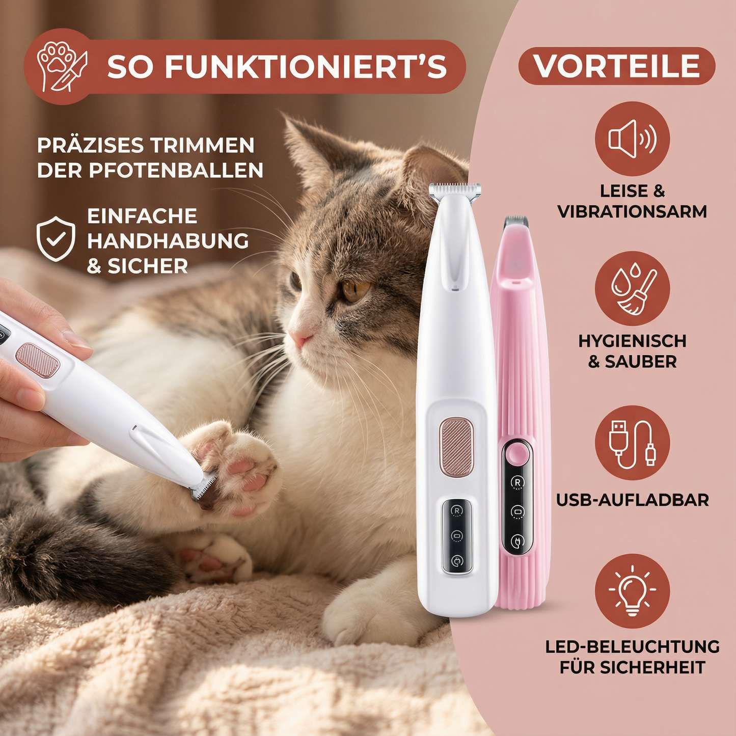 Haustier Pfoten-Trimmgerät