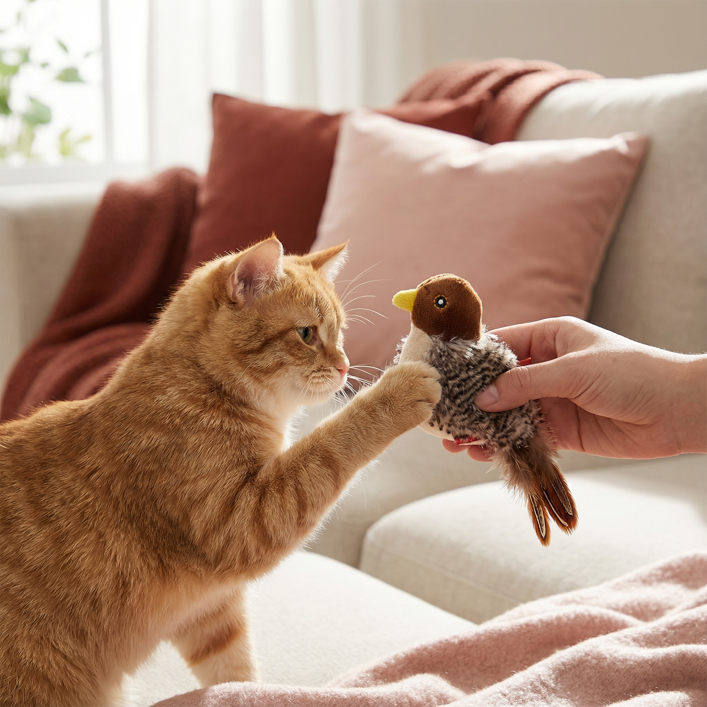 Zwitscherndes Vogelspielzeug für Katzen