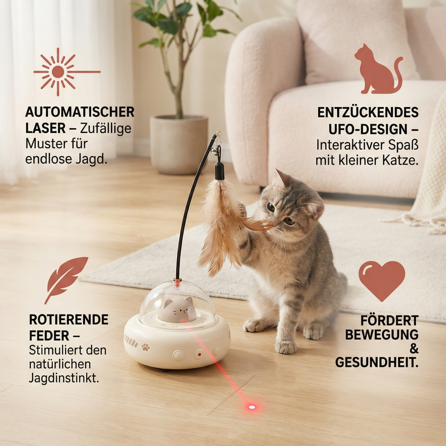 Katzen Ufo Laser Spielzeug