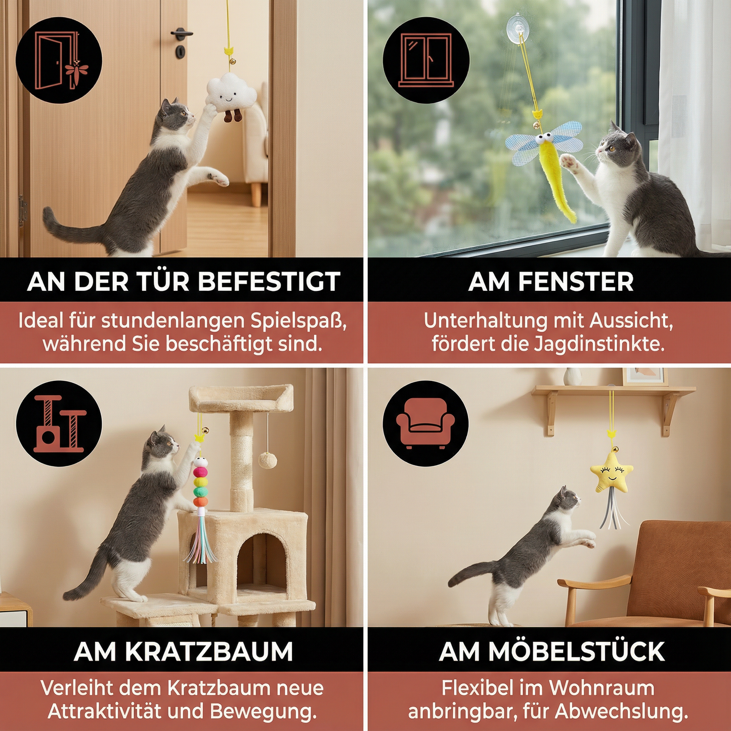 Hängendes Katzenspielzeug