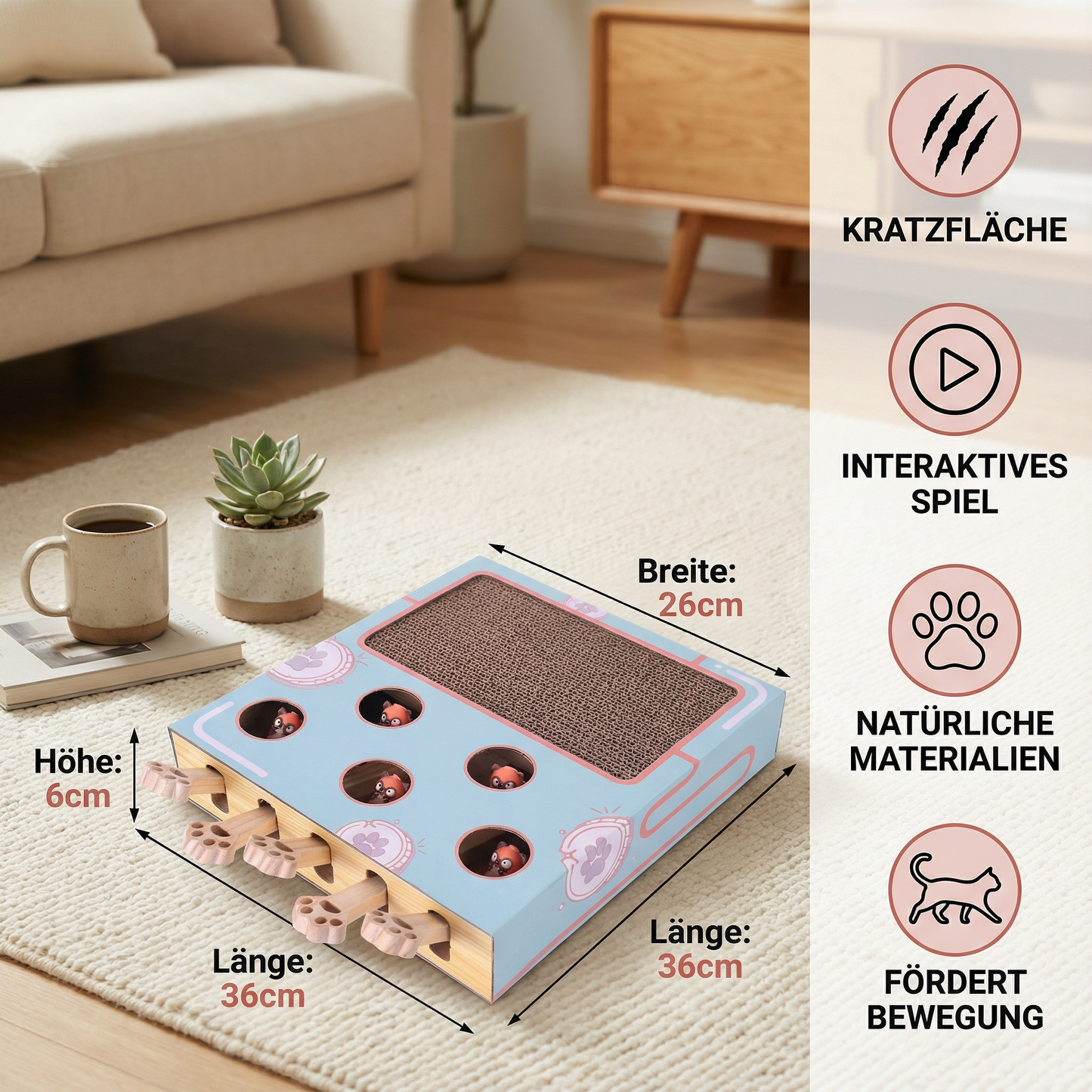 3in1 Spielbox für Katzen
