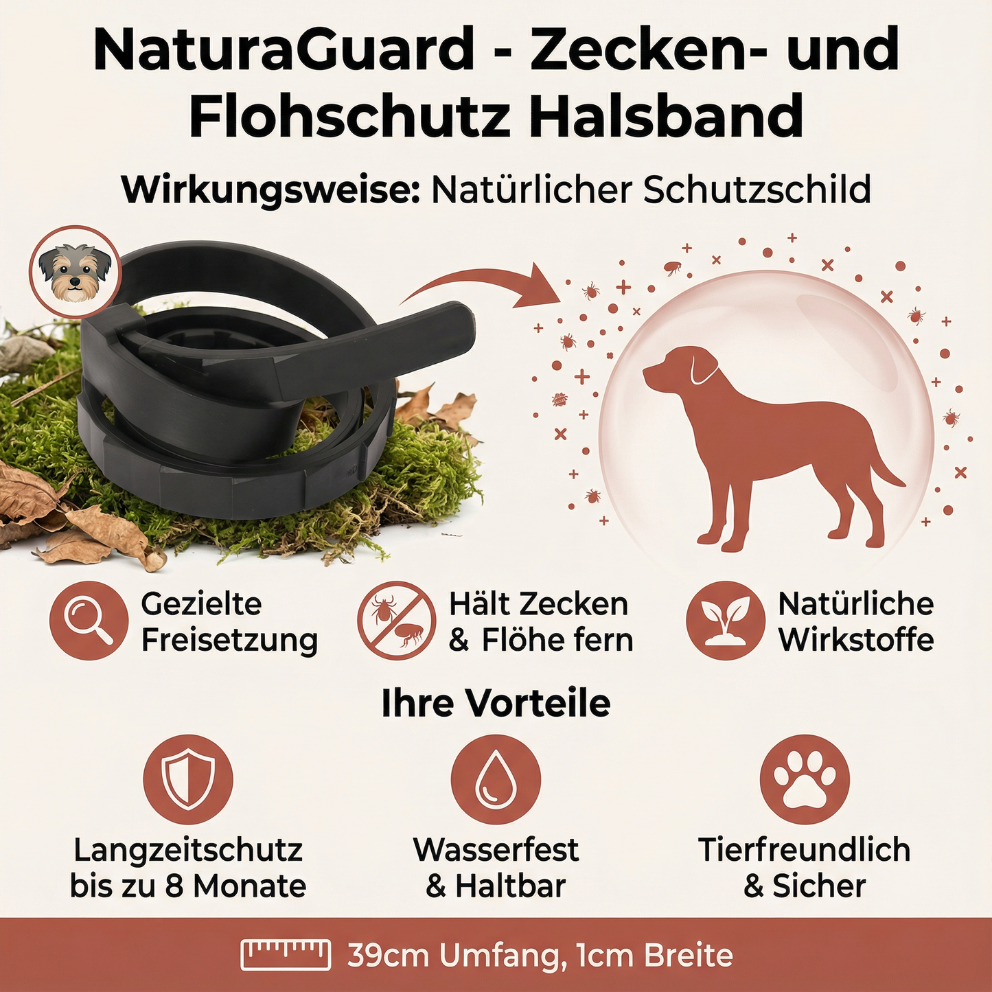 NaturaGuard - Zecken- und Flohschutz Halsband