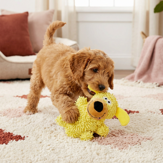 Kicherndes Zahnreinigungsspielzeug in Hundefarben