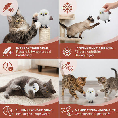 Flatterndes und Zwitscherndes Vogel Katzenspielzeug