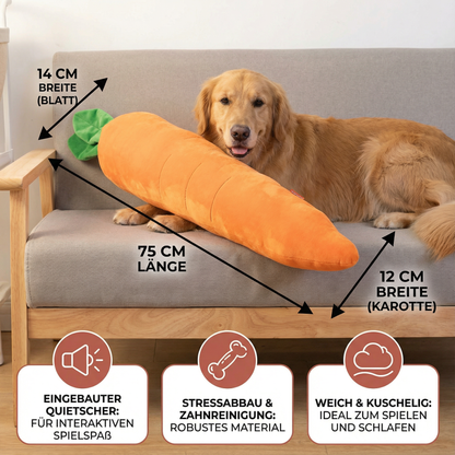 Quietschende Karotte Hundespielzeug zum Stressabbau und Spielen