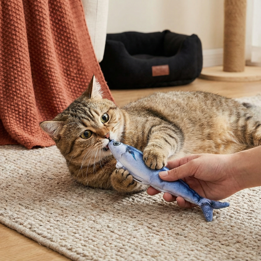 Interaktives Wackelndes Fisch Katzen Spielzeug
