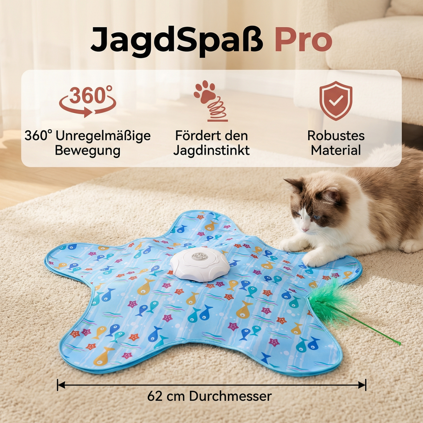 JagdSpaß Pro – Automatisches Teaser-Spiel für aktive Stubentiger